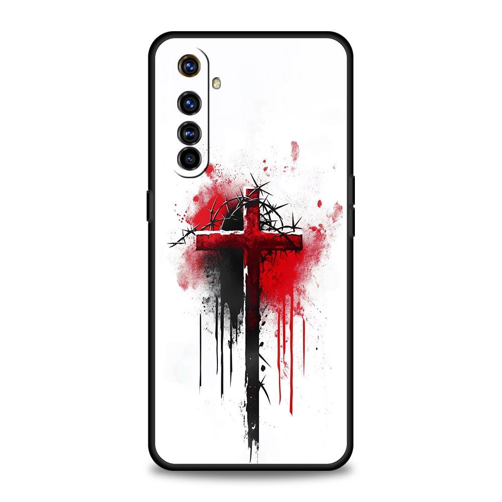 Bible Jesus Christ Cross Phone Case For Realme 12 11 10 9 8 5G 7 6 GT5 GT3 GT2 Pro Plus C21 C11 C25 C35 GT Neo 2 3 3T 5 Cover