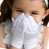 Simple White Gloves for Children Perfect for Costumes and Stage Performances Formal Event Handwear Party Accessories  White