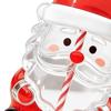 Christmas Glass Cup 20oz With Straw Santa Claus-shaped Mug Christmas Glass Mug For Party Kitchen Drink Chocolate Birthday