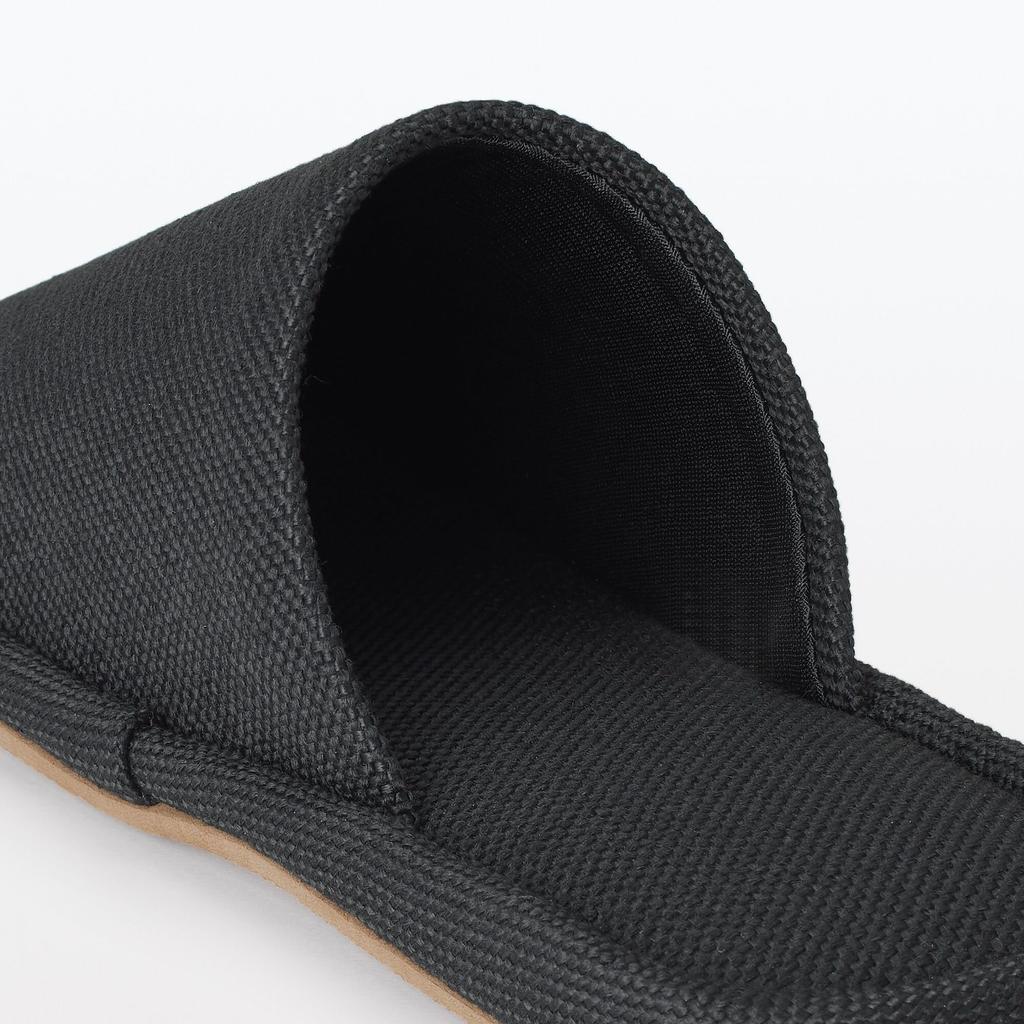 MUJI Washable Left and Right Size 84770234 Slippers, Slippers, Black, L,