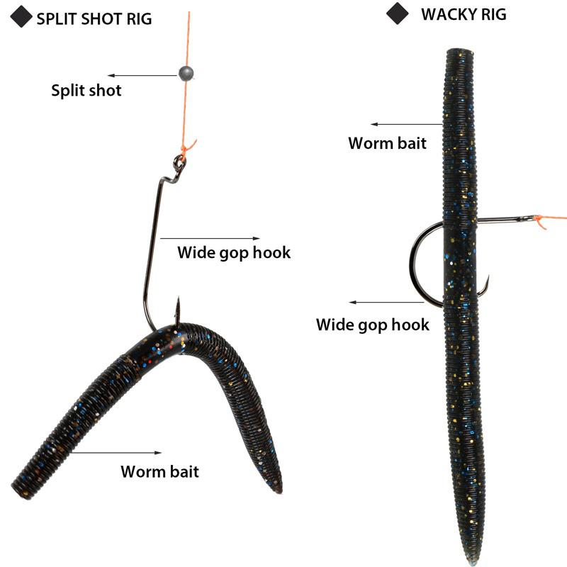 Weighted Wacky Wacky Style Worm Rig Wacky Hook Terminal Tackle 6th