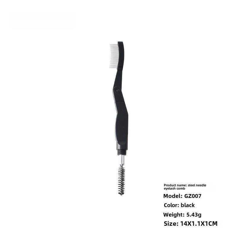 Wimpernkamm- und Augenbrauenbürsten-Werkzeugset aus Edelstahl