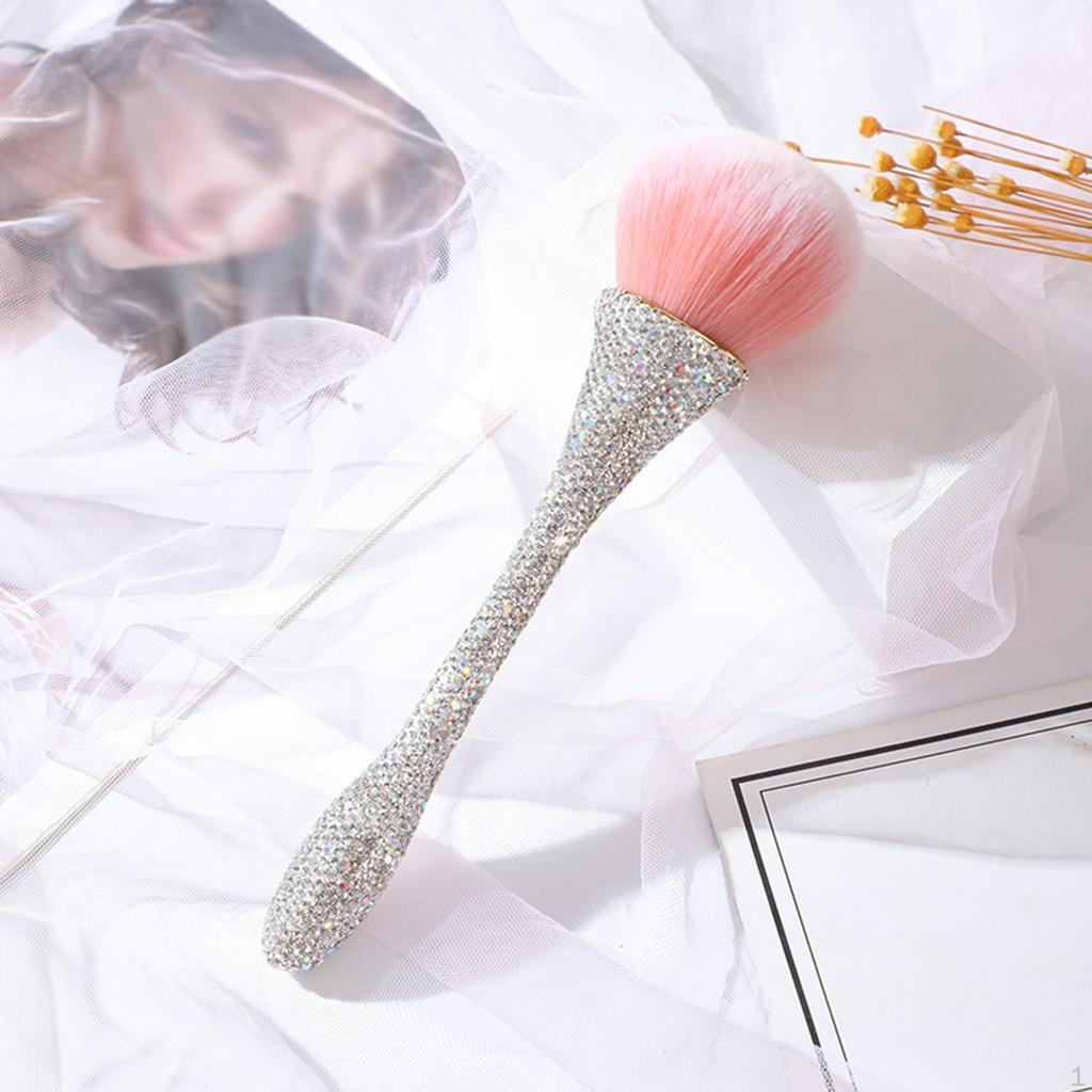 Blush Brush Powder Makeup Tool Soft Shiny Handle Lightweight Loose