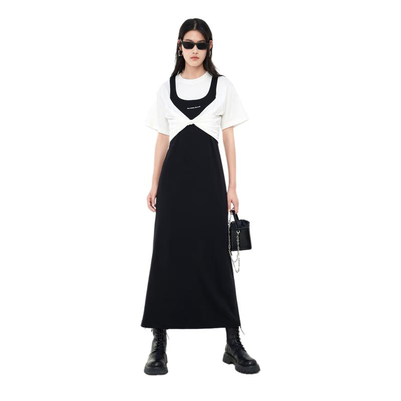 

MO&Co. Mock Two-Piece T-Shirt Maxi Dress XS 155