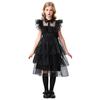 Abito da Ballo Famiglia Addams Halloween Mercoledì Vestito Nero