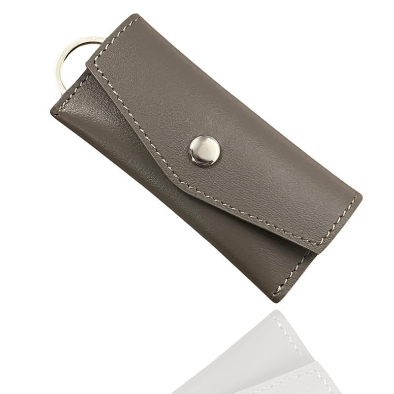 

[Super mini wallet that can hold bills folded in half] Extremely small leather wallet Atte himeji leather mini wallet (greige)