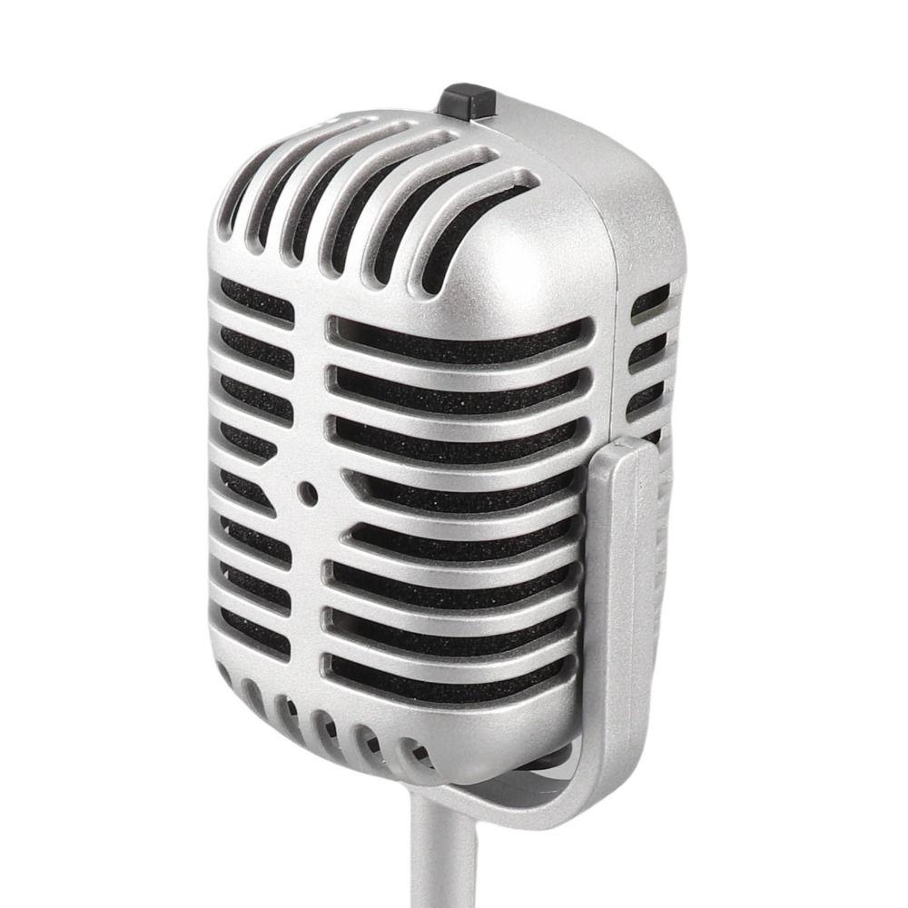 Classic Vintage Microphone Clear Sound Wired Microphone Retro Condenser Mic Karaoke