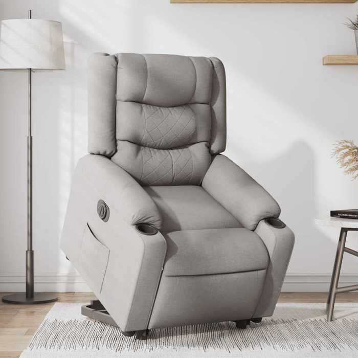 VidaXL Fauteuil inclinable électrique gris nuage tissu 3310281