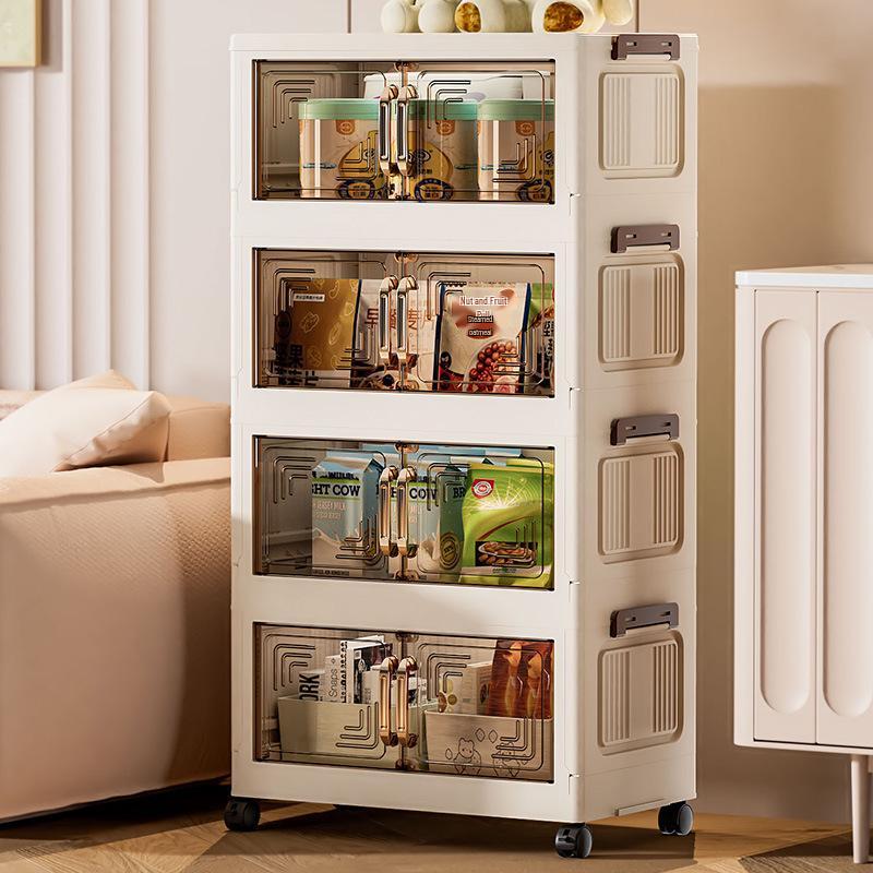 Foldable Multi-Layer Storage Cabinet for Bedroom and Living Room