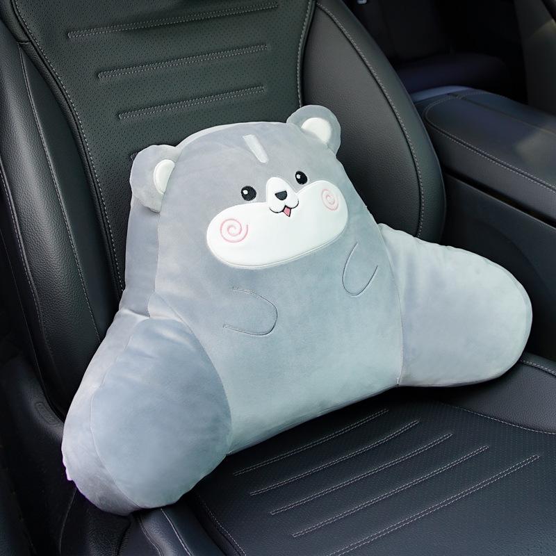 Cute Car Lumbar Support Cushion - Ergonomic Pillow for Driver Seat and Headrest