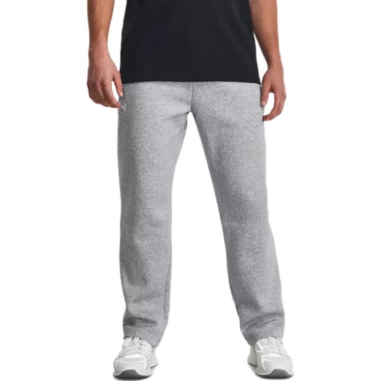 Under Armour Solid Color Lace-Up Straight Leg Casual Pants Men Bottoms Gray 1384034-011