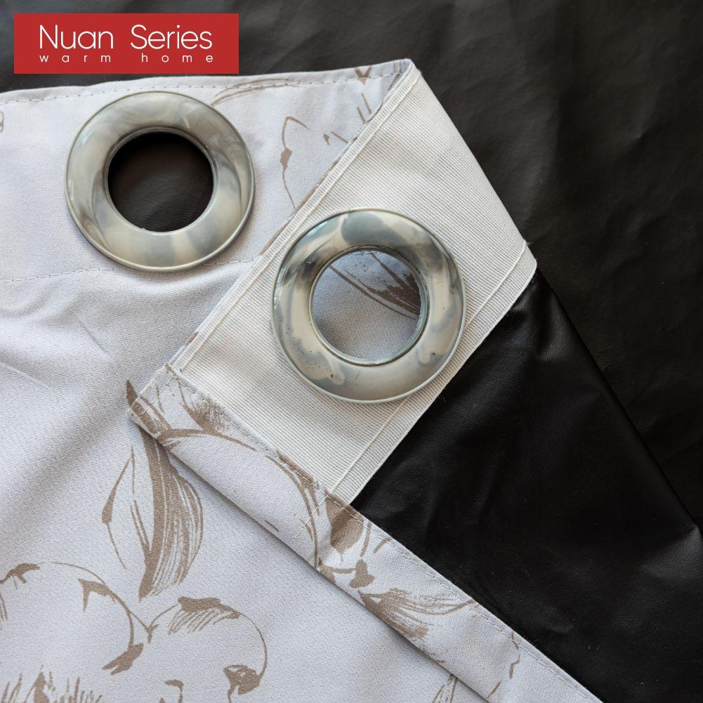 1PC Nuan Series French Retro Style Floral Printed Curtains 100% Fully Blackout Curtains for Bedroom Living Room Balcony Window for Home Decor