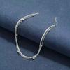 Simple Silver Color Beaded Bracelet for Women Girls Fashion Metal Shiny Double Layered Bracelet Wedding Jewelry Accessories