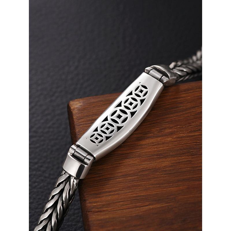 The Six Character Mantra Chopin Bracelet Men's Trendy Retro Ethnic Style Jewelry Fashion