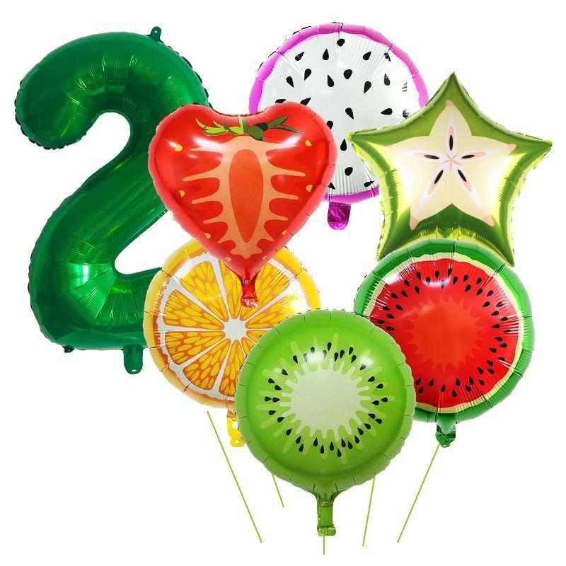 Fruit-themed Balloon Set for Children's Fruit Birthday Party Decoration