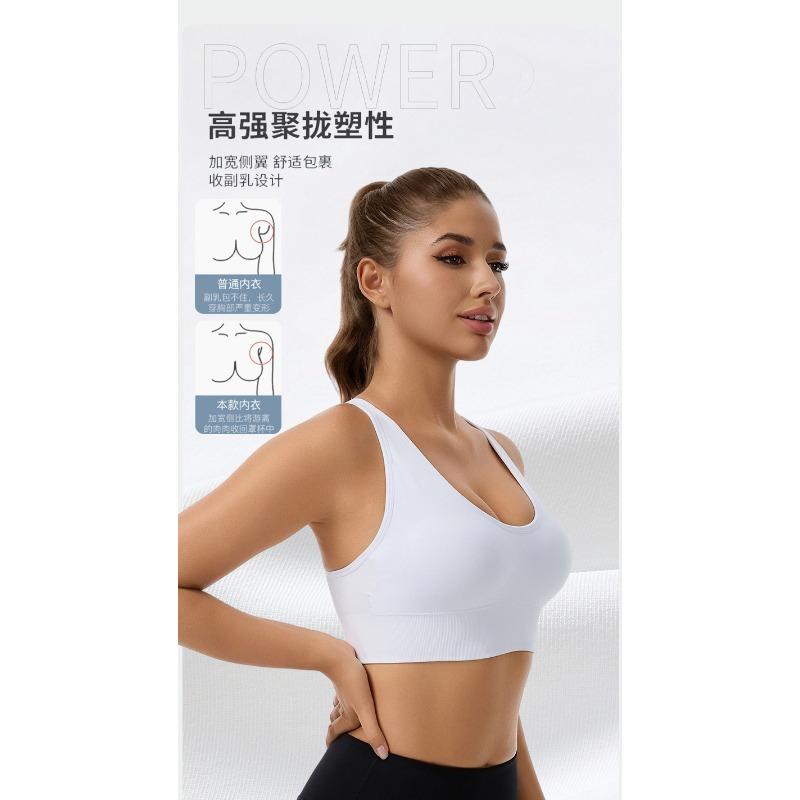 Women Plus Size High Strength Shockproof Cross Back Fitness Running Sports Bra