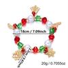 Imitation Pearl Christmas Beaded Bracelet Alloy Christmas Jewelry  Holiday Outfit Accessories