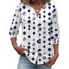 Damen Freizeit T-Shirt Top mit 3/4 Ärmel für den Alltag