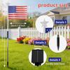 Solar-Powered Flag Light for July 4th: Outdoor Waterproof Yard and Garden Decoration