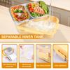 Bento Lunch Box Metal Food Box Kid Student High Capacity Microwae Food Storage Containers Portable Leakproof Office School Camp