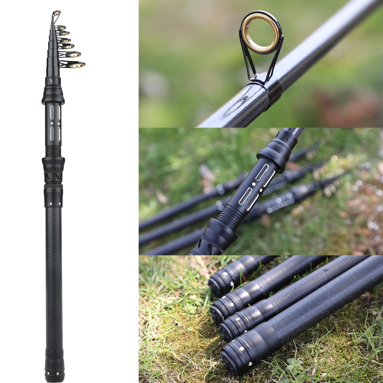 

Спиннинговая удочка из углеродного волокна 1,8-2,7 м, дорожная удочка, спортивная рыбалка на открытом воздухе 1.8M