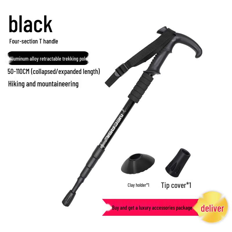 Upgraded 4-Section Telescopic Hiking Pole