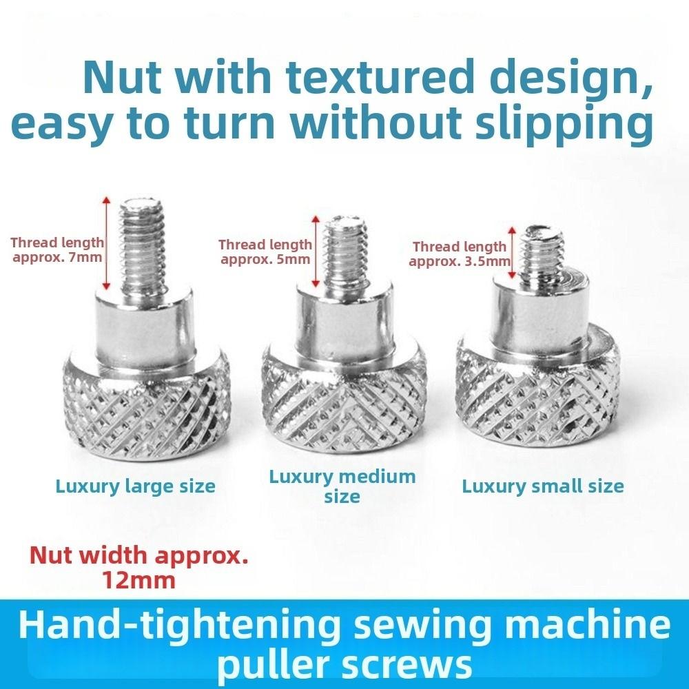 Durable Quick Presser Foot Screw Hand-Tightening Steel Hand-Tightened Bolts Presser Foot Mounting Screws Universal