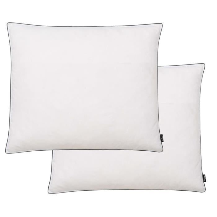 Oreiller - vidaXL - 2 pcs - Duvet et plumes - 70 x 60 cm - Blanc