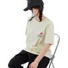 ANB T Shirts Men's Ecru Crew Neck Moderate Straight Fit AMT22375-CIW