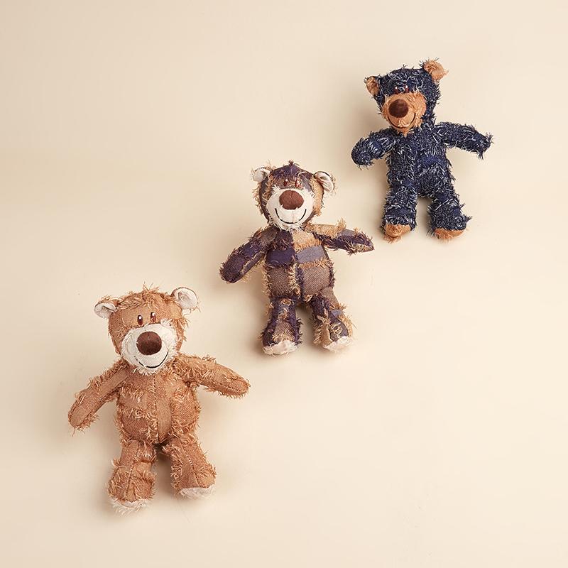 Pet Teddy Bear Soundmaking Toy Plush Interactive Dog Toys Grinding Cleaning Teeth Anti Bite Abreact Plaything Bear Pets Supplies