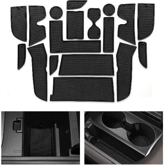 

18PCS Center Console Liner for Acura RDX 2022-2026 Door Slot Mats for 2025 RDX Cup Holders Inserts Interior Accessories (Black) чёрный
