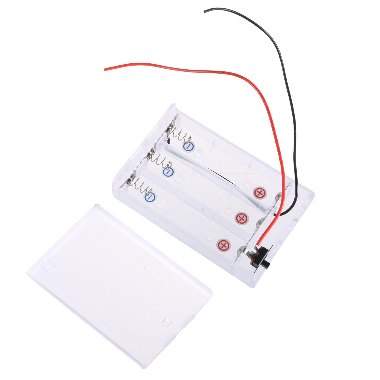 

3-слотовый держатель для аккумулятора 18650, чехол для хранения аккумуляторов с параллельным подключением и коммутационным кабелем для электроники своими руками
