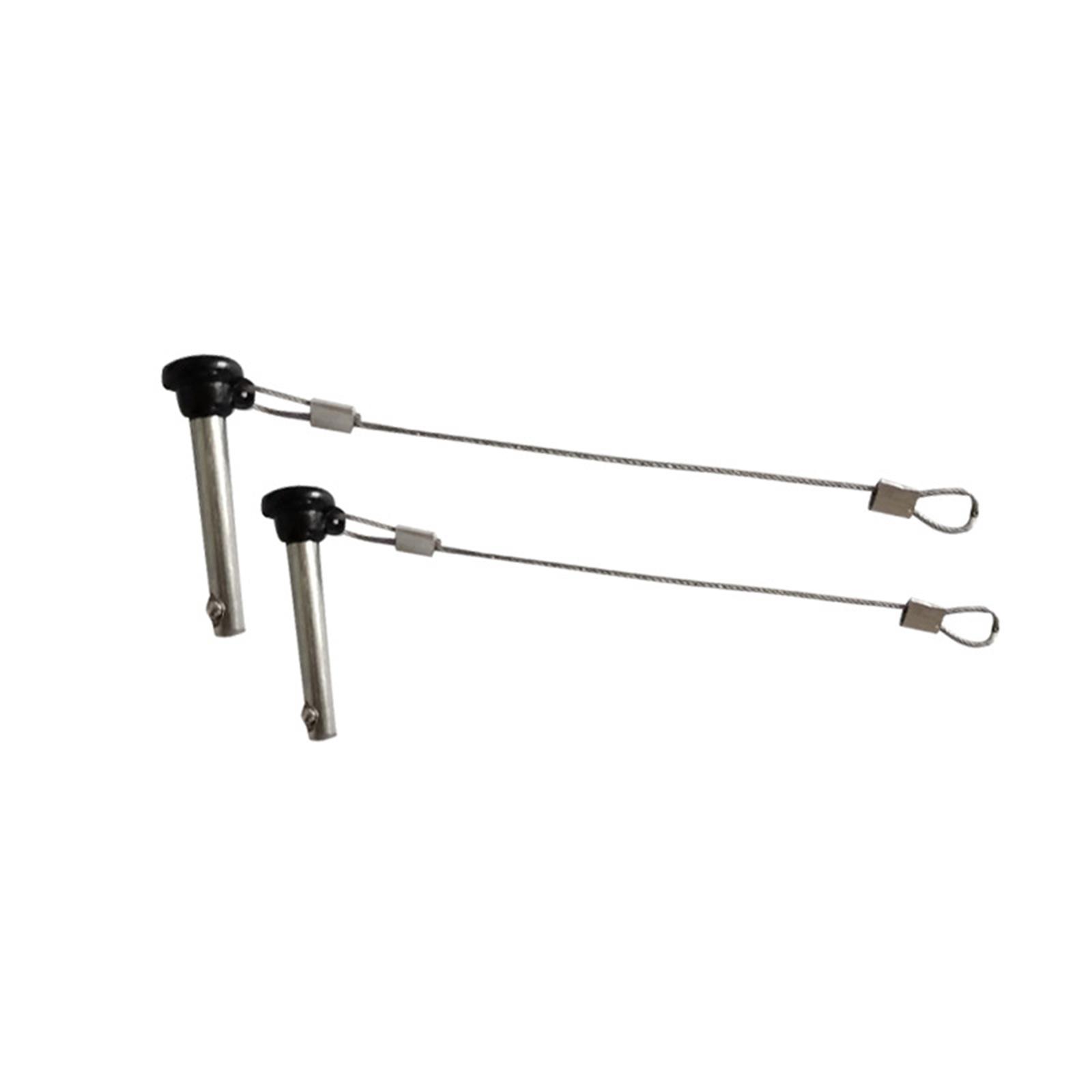 2pcs Stainless Steel Ball Pins Safety Pins For Bimini Top Pull Pins For Rotating Ball Deck Hinges Safety Pins With Lanyard