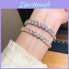 Modern Zircon Round Open Cuff Bracelet For Women Elegant Chic Jewelry Accessory