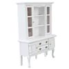 Miniature Cabinet Wooden 1/12 Scale Dollhouse Bookcase Cupboard with Openable Door Drawer for Room