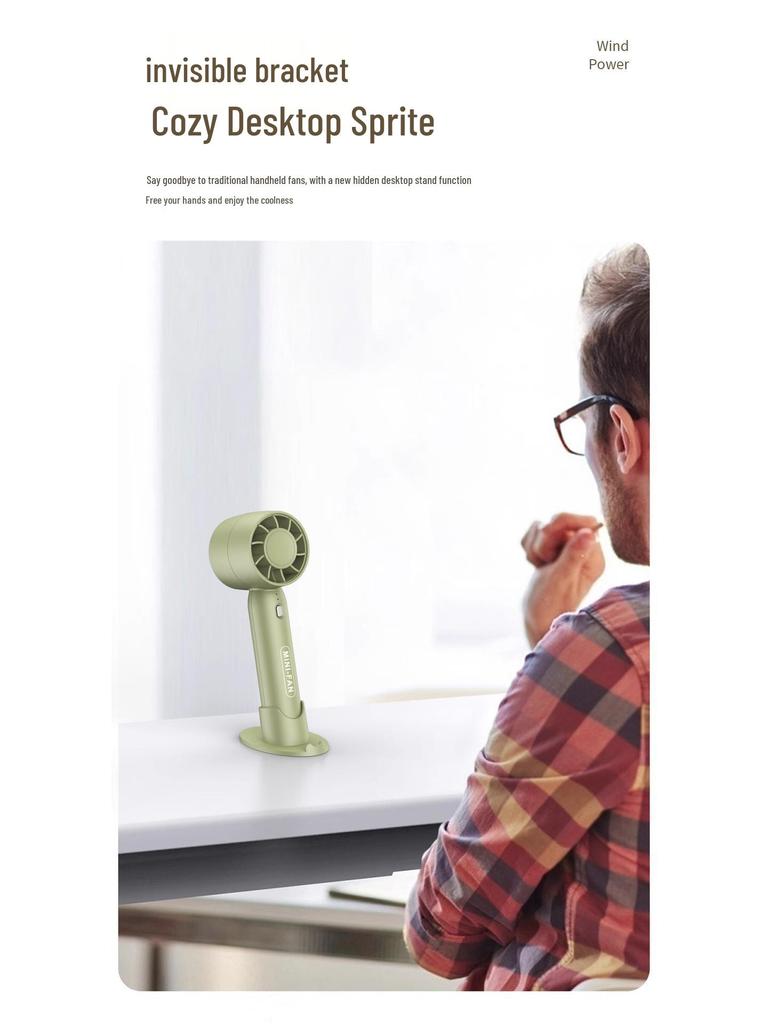 Portable Silent Mini USB Desktop Fan - Compact Brushless Personal Electric Fan for Dorms