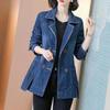 Damen Jeansjacke Frühling Herbst Denim Mantel Weiblich Koreanisch Lässig Locker Windbreaker Cowboy Übermantel