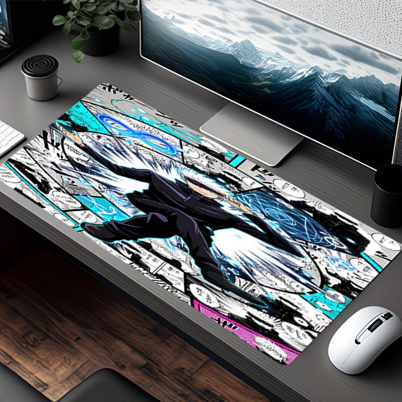 Podložka pod myš s potiskem Jujutsu Kaisen, pro podložku pod klávesnici, podložka pro notebook PC pro kancelářské domácí použití, dekorace stolu, perfektní dárek k narozeninám pro hráče