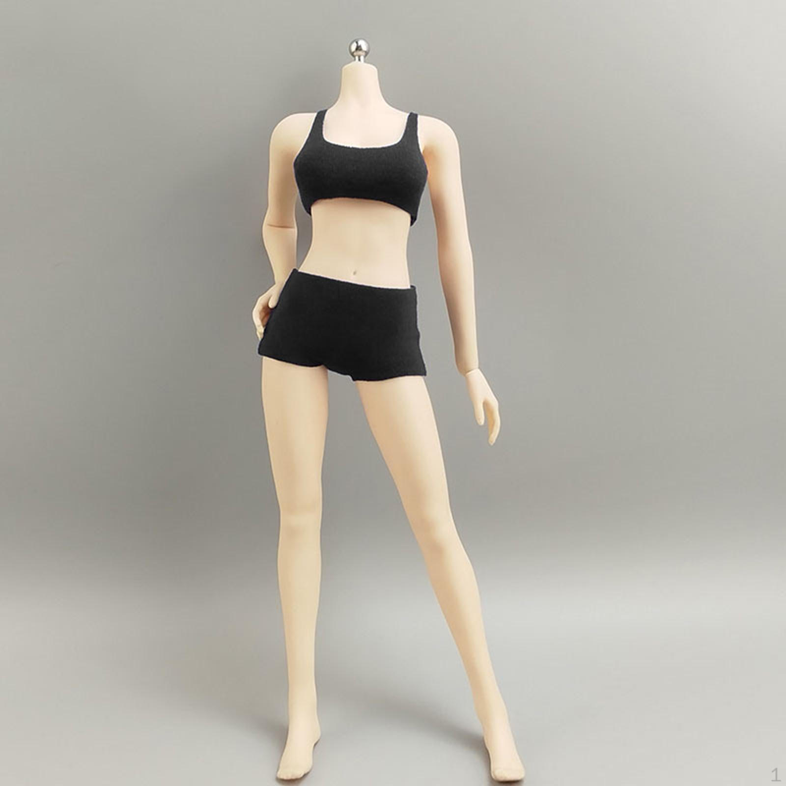 

Одежда масштаба 1/6 для кукол: Спортивный костюм-двойка с жилетом Black