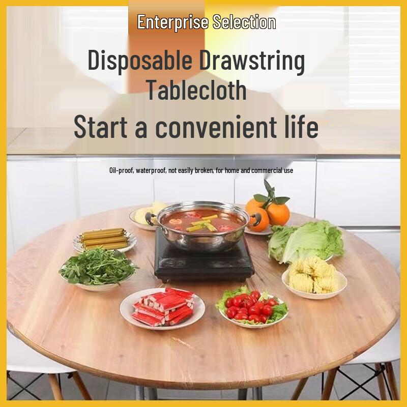 

Disposable Elasticized Tablecloth (10-Pack)