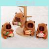 Plüsch-Capybara Schlüsselanhänger Spielzeug mit weichem kurzem Fell für Tiersammler und als Geschenk