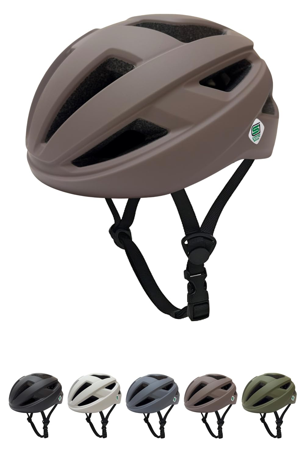

SMRG Bicycle Helmet for Road and School and Sizes M L M [SG Standard] Adults, Bikes, Lightweight, Women s Men s, Commuting, 53-57cm / 55-60cm (Brown,