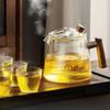 Wooden Side-handle Teapot Household Heat Resistance Single-pot Filter Flower Tea Glass Teapot Anti-slip Handle Kung Fu Teaware