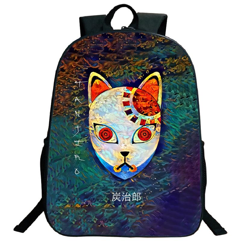 Demon Slayer Backpack Kimetsu No Yaiba Tanjiro Nezuko Kamado Teenarges Schoolbag Laptop Bag Boys Girls Rucksack Travel Shoulder Bags
