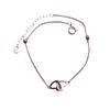 Rose Gold-Plated Purple Gold Women'S Exquisite Peach Heart-Shaped Bracelet Fashion Colored Gold Jewelry
