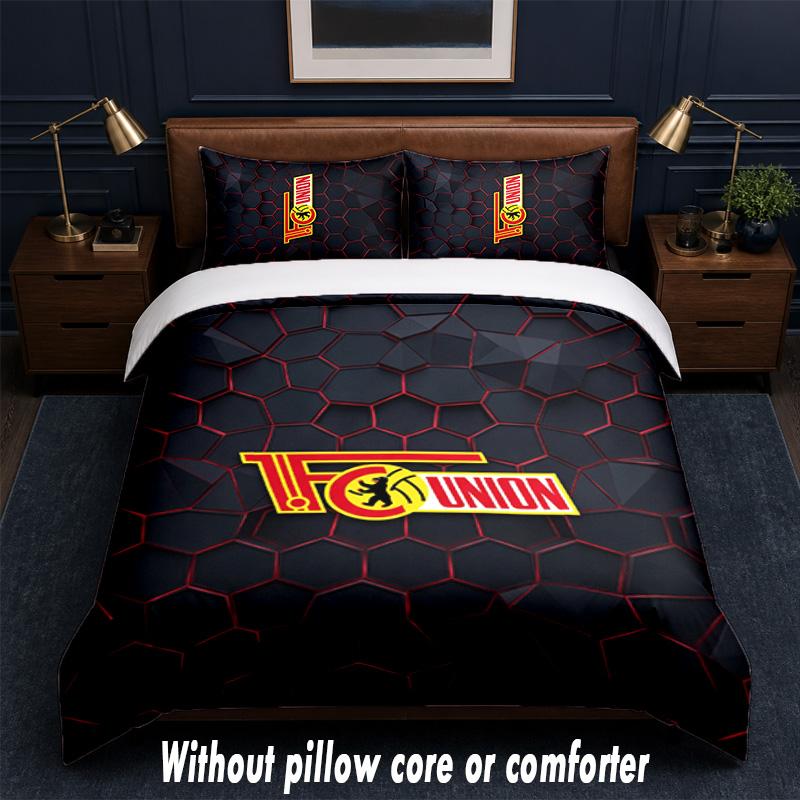 Ensemble de literie Union Berlin FC 1 Housse de couette + 2 Taies d'oreiller Doux Respirant Linge de lit pour la maison