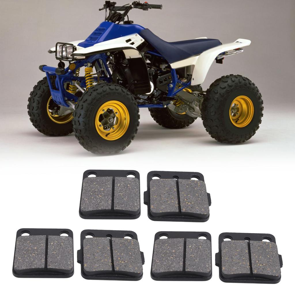 6pcs Brake Pads Set 1UY W0046 00 00 Metal Front and Rear Brake Pads for Warrior 350 YFM350 1989‑2004