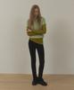 Lonkeu Winter Button Slit Shirring Leggings (Black)