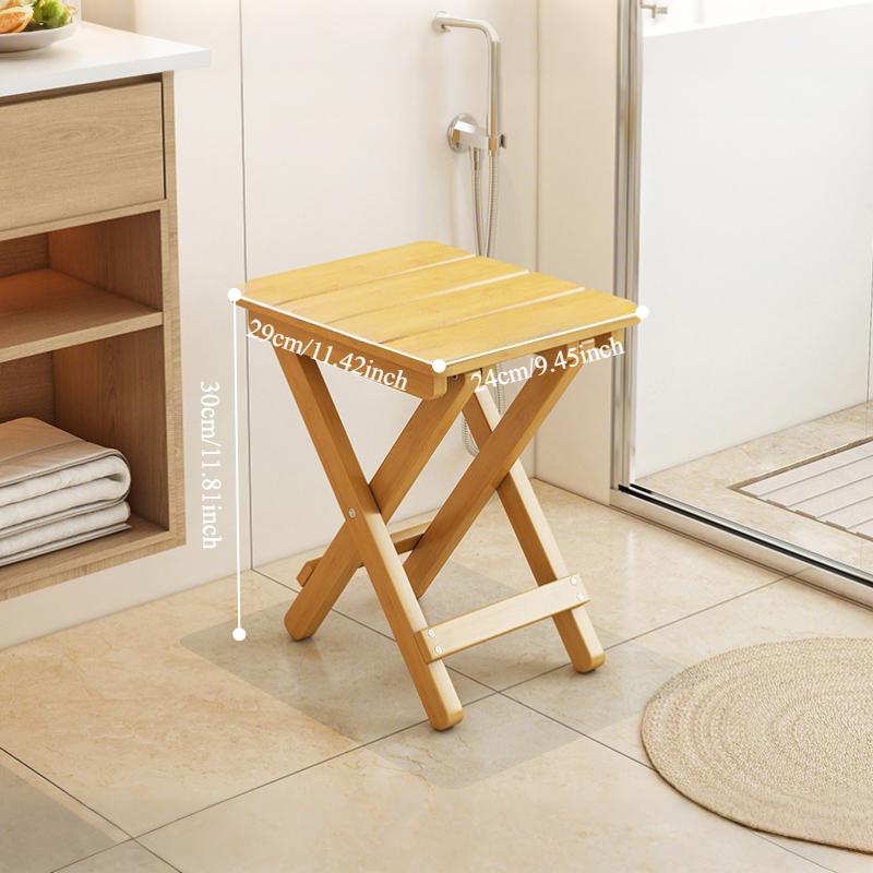 Faltbarer kleiner Hocker für Zuhause - Tragbarer Badezimmerhocker, Niedrige Wohnzimmerbank, Schuhwechselhocker für den Eingangsbereich, Klapphocker