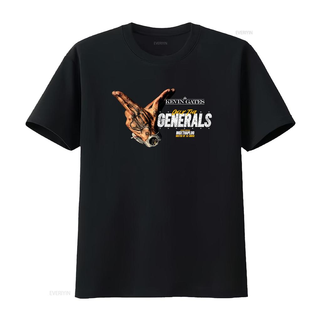 Kevin Gates Merch T Shirt Only The Generals Tour 2023 Rapper Fan  vintage Washed graphic streetwear fashion designer clothes